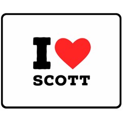 I Love Scott Two Sides Fleece Blanket (medium) by ilovewhateva