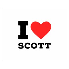 I Love Scott Two Sides Premium Plush Fleece Blanket (medium) by ilovewhateva