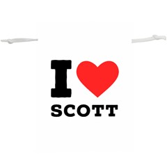 I Love Scott Lightweight Drawstring Pouch (xl) by ilovewhateva