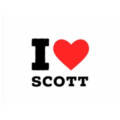 I Love Scott Premium Plush Fleece Blanket (medium) by ilovewhateva