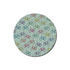 Bicycle Rubber Round Coaster (4 Pack) by nateshop