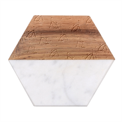 Bicycle Marble Wood Coaster (hexagon)  by nateshop