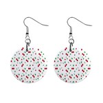 Cherries Mini Button Earrings Front