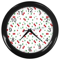 Cherries Wall Clock (black) by nateshop