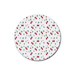 Cherries Rubber Coaster (Round) Front