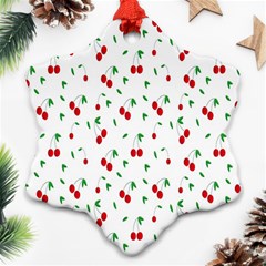 Cherries Ornament (snowflake) by nateshop