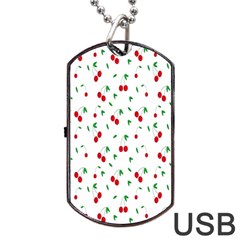 Cherries Dog Tag Usb Flash (one Side) by nateshop