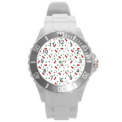 Cherries Round Plastic Sport Watch (l) by nateshop