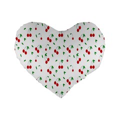 Cherries Standard 16  Premium Heart Shape Cushions by nateshop