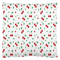 Cherries Large Premium Plush Fleece Cushion Case (one Side) by nateshop