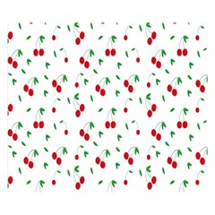 Cherries Two Sides Premium Plush Fleece Blanket (small) by nateshop