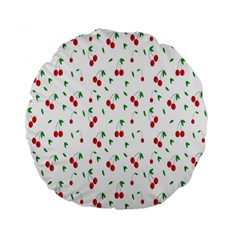 Cherries Standard 15  Premium Flano Round Cushions by nateshop