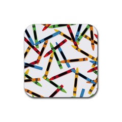 Crayons Rubber Coaster (Square)