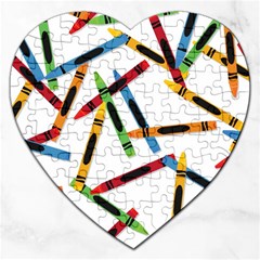 Crayons Jigsaw Puzzle (heart) by nateshop