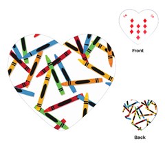 Crayons Playing Cards Single Design (Heart)