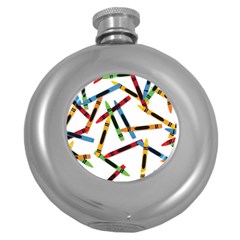 Crayons Round Hip Flask (5 oz)