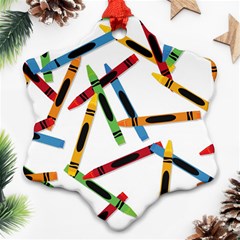 Crayons Ornament (Snowflake)