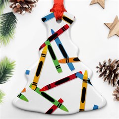 Crayons Christmas Tree Ornament (Two Sides)