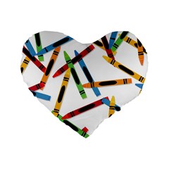 Crayons Standard 16  Premium Heart Shape Cushions