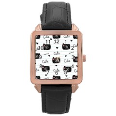 Cute-cutes Rose Gold Leather Watch  by nateshop