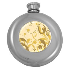 Floral Round Hip Flask (5 Oz) by nateshop