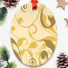 Floral Oval Ornament (two Sides) by nateshop