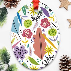 Flowers-101 Ornament (oval) by nateshop