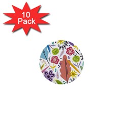 Flowers-101 1  Mini Buttons (10 Pack)  by nateshop