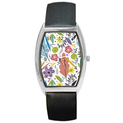 Flowers-101 Barrel Style Metal Watch by nateshop