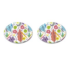 Flowers-101 Cufflinks (oval) by nateshop