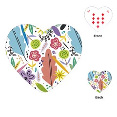 Flowers-101 Playing Cards Single Design (heart) by nateshop