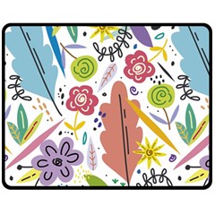 Flowers-101 Fleece Blanket (medium) by nateshop