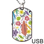 Flowers-101 Dog Tag USB Flash (One Side) Front