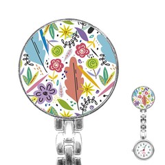 Flowers-101 Stainless Steel Nurses Watch by nateshop