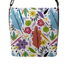 Flowers-101 Flap Closure Messenger Bag (l) by nateshop