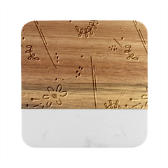 Flowers-101 Marble Wood Coaster (square) by nateshop