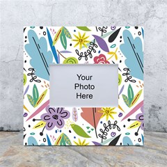 Flowers-101 White Box Photo Frame 4  X 6 