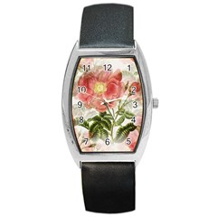 Flowers-102 Barrel Style Metal Watch