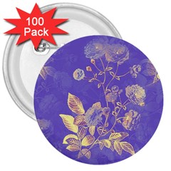 Flowers-103 3  Buttons (100 Pack)  by nateshop