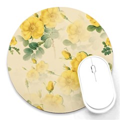 Flowers-104 Round Mousepad by nateshop