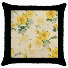 Flowers-104 Throw Pillow Case (black) by nateshop