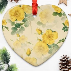 Flowers-104 Heart Ornament (two Sides) by nateshop