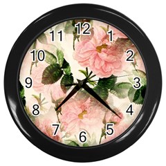 Flowers-105 Wall Clock (black) by nateshop