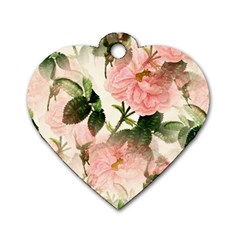 Flowers-105 Dog Tag Heart (two Sides) by nateshop