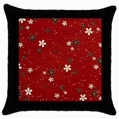 Flowers-106 Throw Pillow Case (black) by nateshop