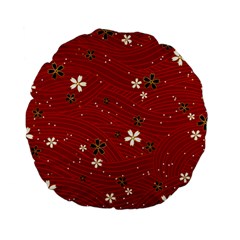 Flowers-106 Standard 15  Premium Flano Round Cushions by nateshop