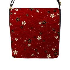 Flowers-106 Flap Closure Messenger Bag (l) by nateshop