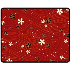 Flowers-106 Two Sides Fleece Blanket (medium) by nateshop