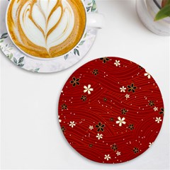 Flowers-106 Uv Print Round Tile Coaster by nateshop