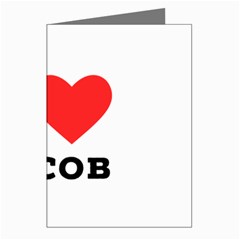 I Love Jacob Greeting Cards (pkg Of 8) by ilovewhateva